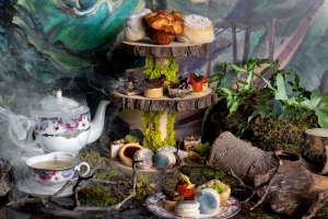 Into the Forest with Emily Carr Afternoon Tea set up_image: Leila Kwok